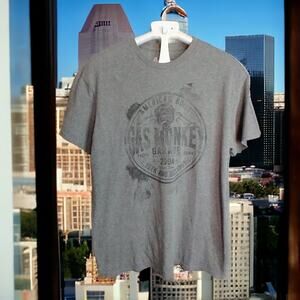 Gas Monkey Garage Men’s T-Shirt Seek & Destroy Dallas TX Gray Cotton Size L
